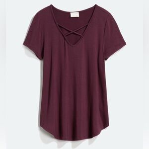 Cross Front 3/4 Sleeve Top